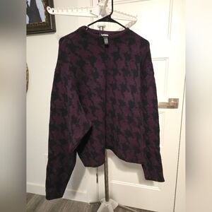 Express Purple and Black Sweater